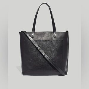 Madewell The Zip-Top Medium Transport Tote - black
